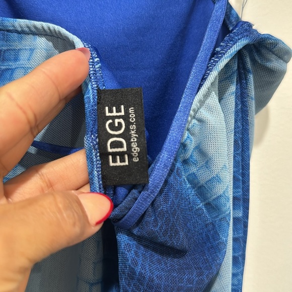 🩵💙EDGE- Feel For You Mesh Off Shoulder Dress - Picture 15 of 17